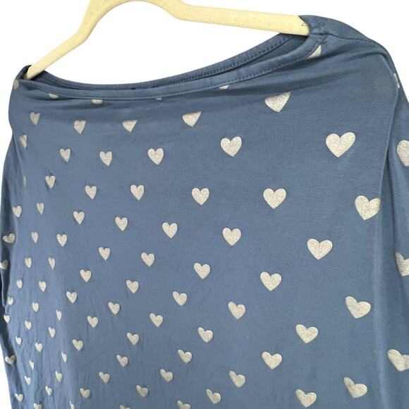 Kyte Baby Blanket Cover Blue Steel Hearts Bamboo Rayon Butter Soft Breathable - Picture 2 of 11